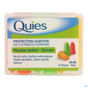 Quies Protection Auditive Mousse Confort 6 Paires