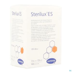 Sterilux Es 7,5x7,5cm 8pl.nst.100 P/s