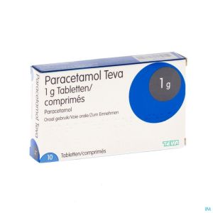Paracetamol Teva 1 G Comp 10 X 1 G Blister