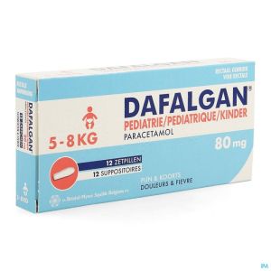 Dafalgan Pediatrique 80mg Suppo 12