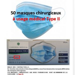 MASQUE CHIRURGICAL CAT II PRIX PLANCHER BOITE 50 covid