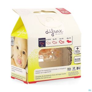 Difrax Sucette Newborn Dental Sil Girl -2/2m 1 796