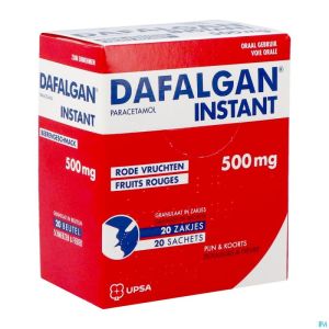 DAFALGAN INSTANT FRUITS ROUGES 500MG GRAN SACH 20