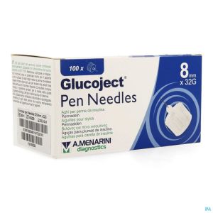 Glucoject Pen Needles 8mm 32g