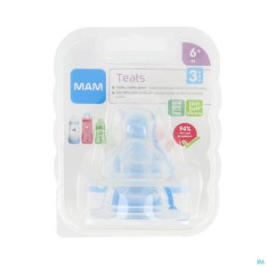 Mam Care Milk 3 Tetine Sil S/bisphenol A