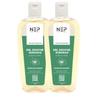 Nep Gel Douche Surgras Monoi Fl 2x500ml