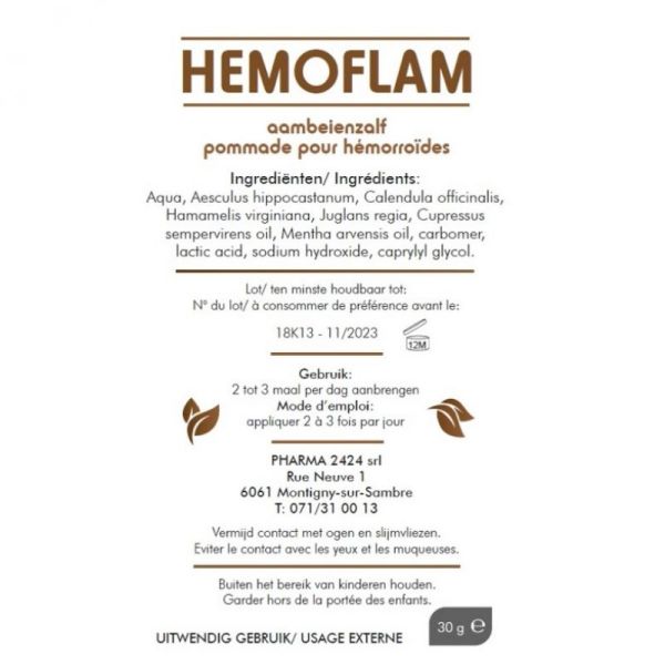 HEMOFLAM HEMORROIDES CREME PHYTO 30G