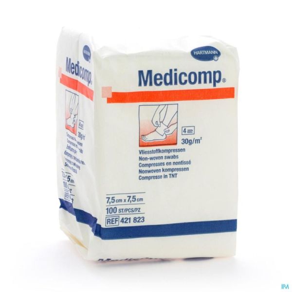 Medicomp 7,5x7,5cm 4pl. Nst. 100 P/s