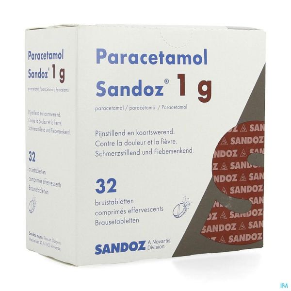 Paracetamol 1g Sandoz Comp Eff 32