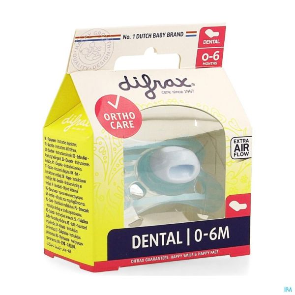 Difrax Sucette dentition 0-6 mois forme papillon irritation du nourrisson