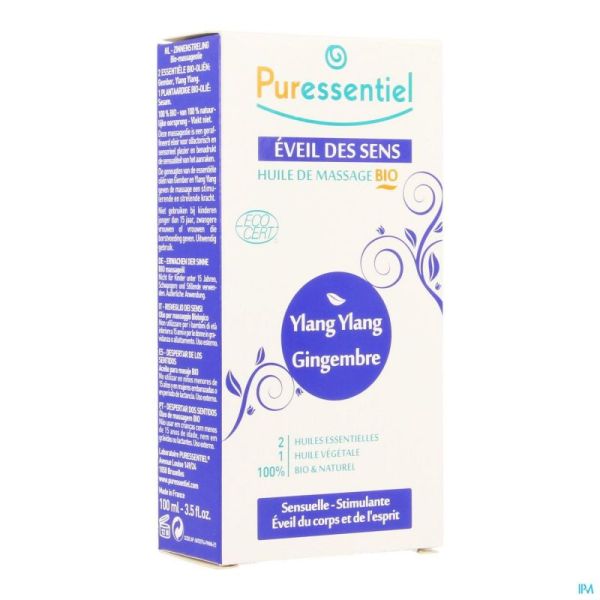 Puressentiel Massage Hle Ylang Yl.-gingem.bio100ml