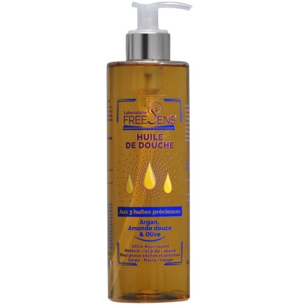 Freesens Huile Douche 3 Hle Precieuses Pompe 400ml