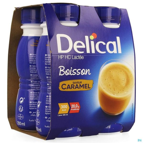 Delical Boisson Lactee Hp-hccaramel 4x200ml