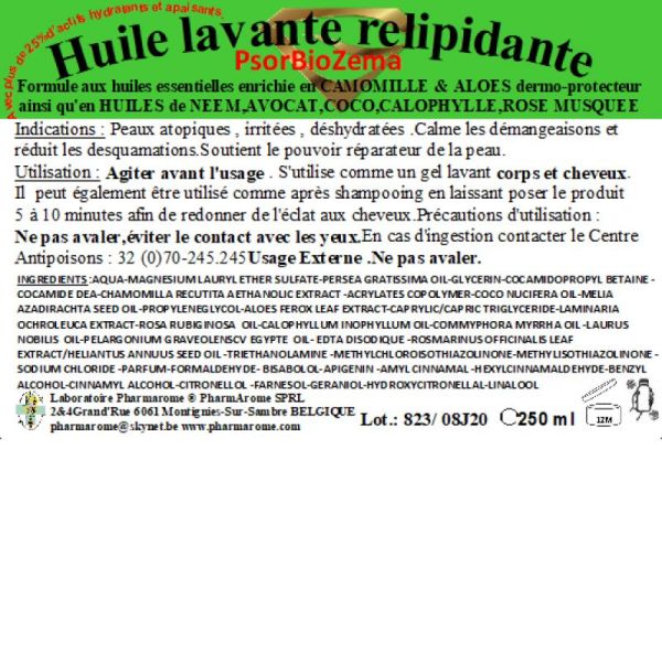 PSORBIOZEMA HLE LAVANTE APAIS.CORPS CHEVEUX 250ML