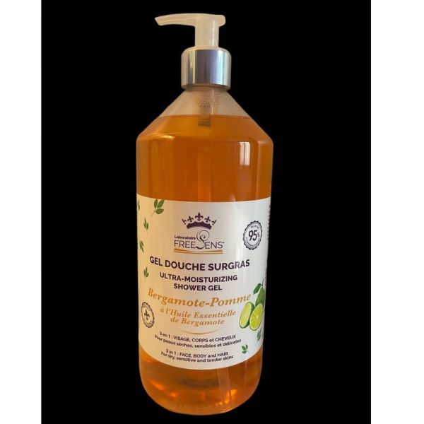 Freesens Gel Douche Surgras Bergamote Pompe 1l