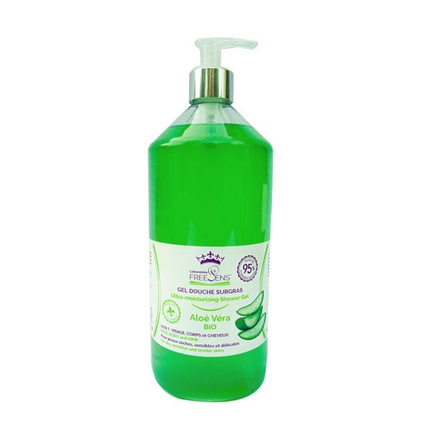 Freesens Gel Douche Surgras Aloe Vera Pompe 1l