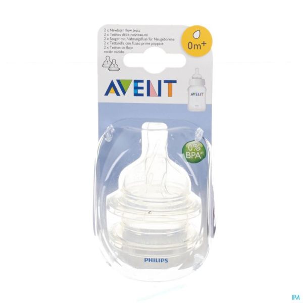 Philips Avent Tetine Nourrisson 1trou 2 SCF631/27