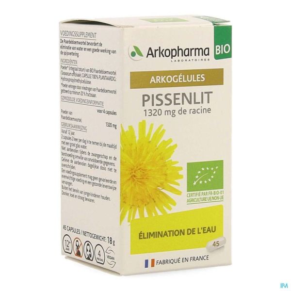 ARKOGELULES PISSENLIT BIO CAPS 45 NF