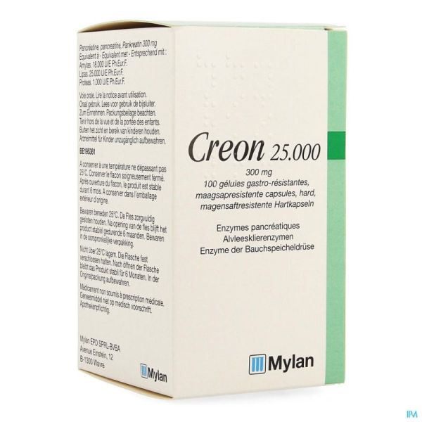 Creon 25000 Caps Gastroresist 100 X 300mg