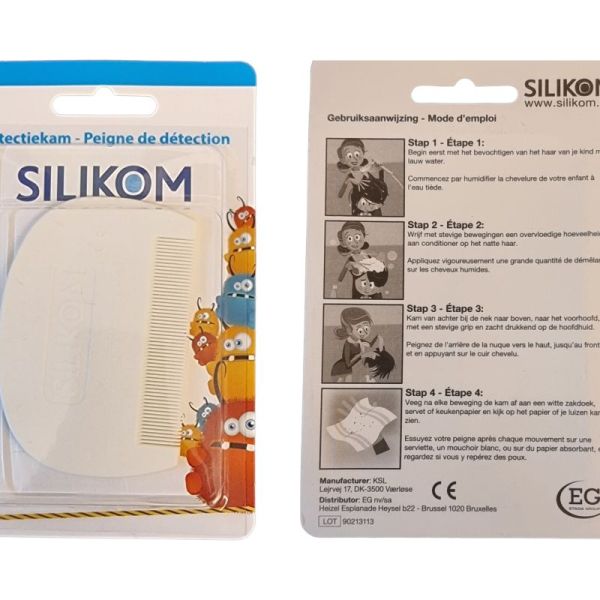 SILIKOM PEIGNE A/POUX PLAST BLANC