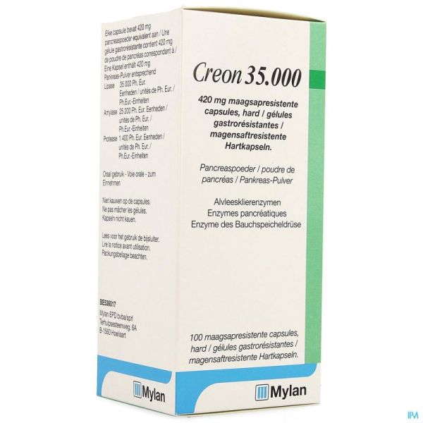 Creon 35000 420mg Gastroresist Caps Dur 100