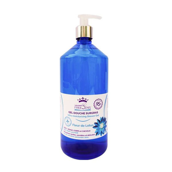 Freesens Gel Douche Surgras Fleur Lotus Pompe 1l