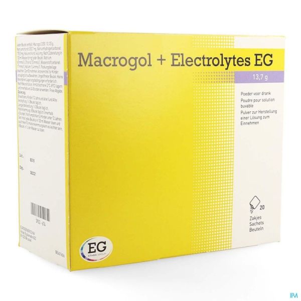 Macrogol+electrolytes Eg 13,7g Pdr Sach 20