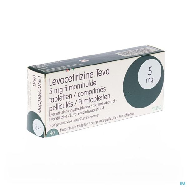 Levocetirizine Teva 5mg Comp Pell 40 X 5mg