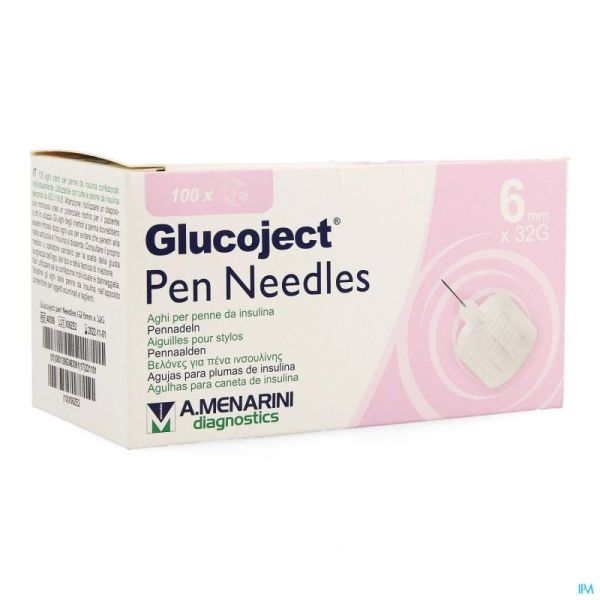 Glucoject Pen Needles 6mm 32g